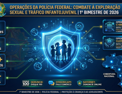 Operações de Enfrentamento à Exploração Sexual e ao Tráfico Infantojuvenil do Primeiro Bimestre de 2026